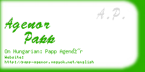 agenor papp business card